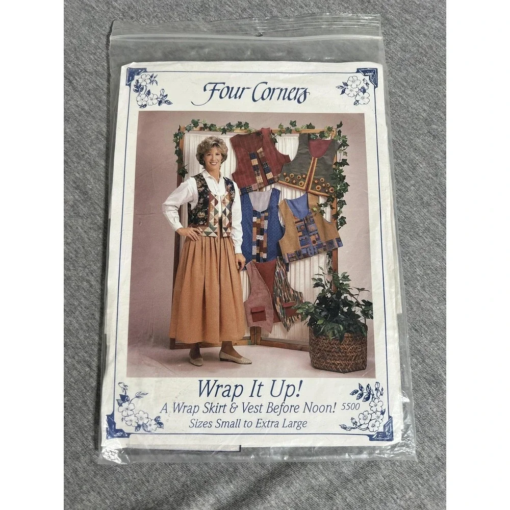 Vintage Vest Skirt Sewing Patterns Lot 3 Four Corners Prairie Co Thread Bare
